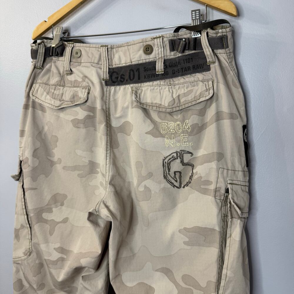 G star Sniper Battle Cargo pant Combat Camo Multi Pockets Military Sz 33 - Picture 11 of 16